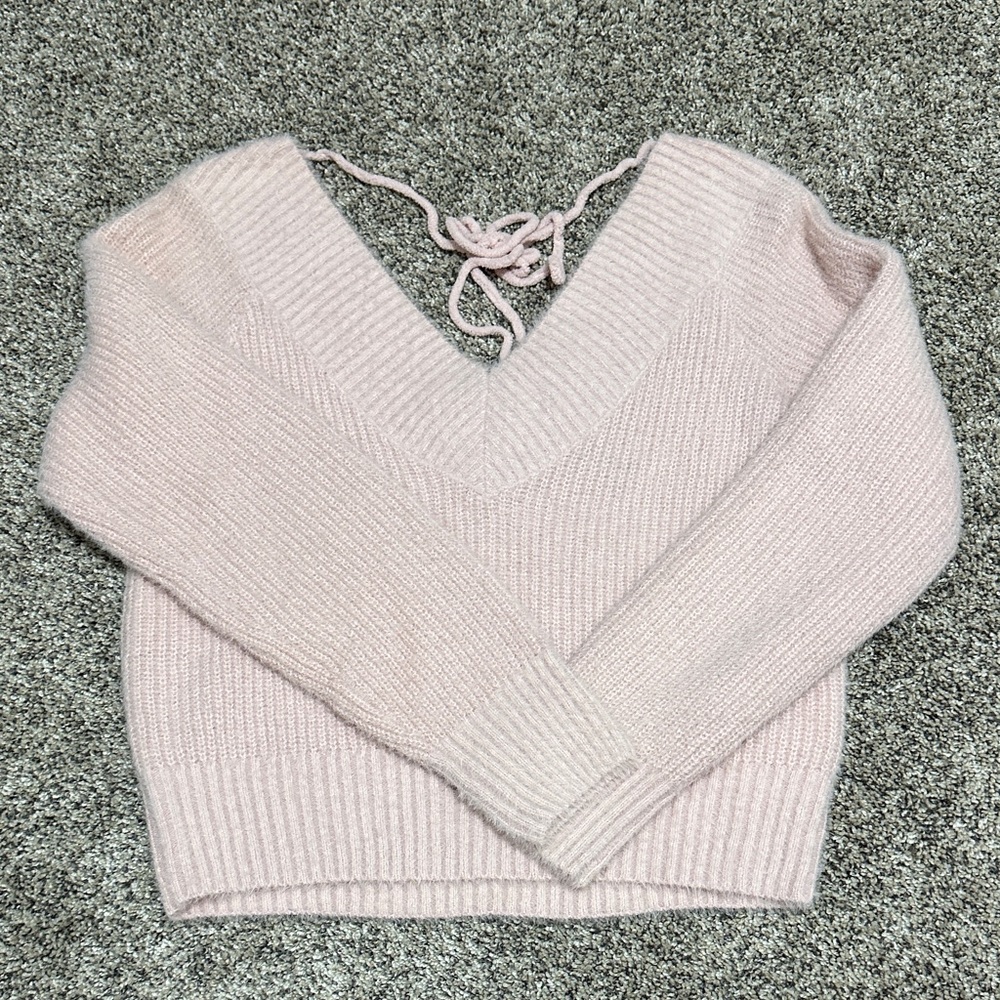 H&M Soft Pink V-Neck Sweater